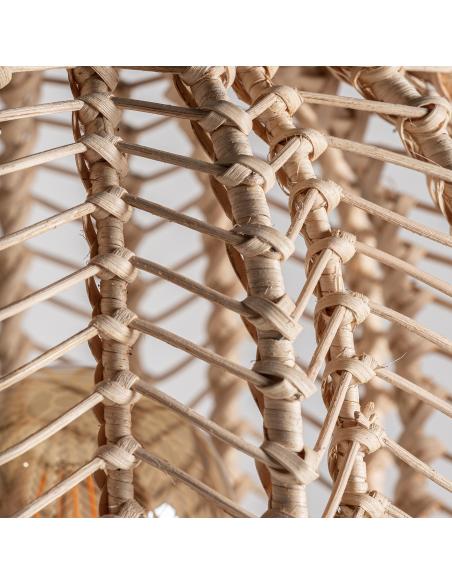 LÁMPARA DE PIE PLISSÉ RATTAN