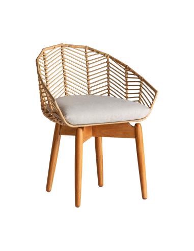 SILLA PLISSÉ RATTAN