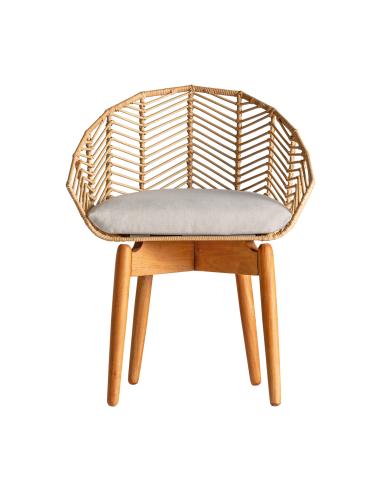 SILLA PLISSÉ RATTAN