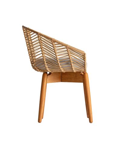 SILLA PLISSÉ RATTAN