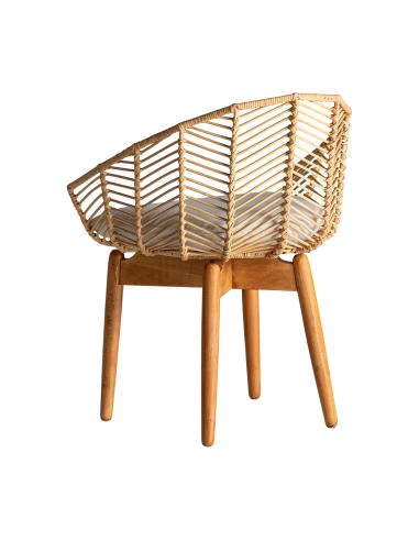 SILLA PLISSÉ RATTAN