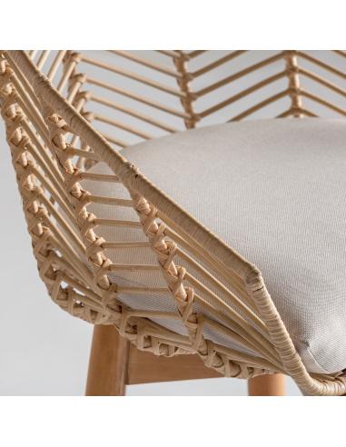 SILLA PLISSÉ RATTAN