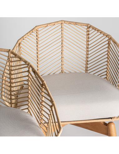 SILLA PLISSÉ RATTAN