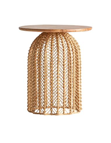 MESA AUXILIAR PLISSÉ RATTAN