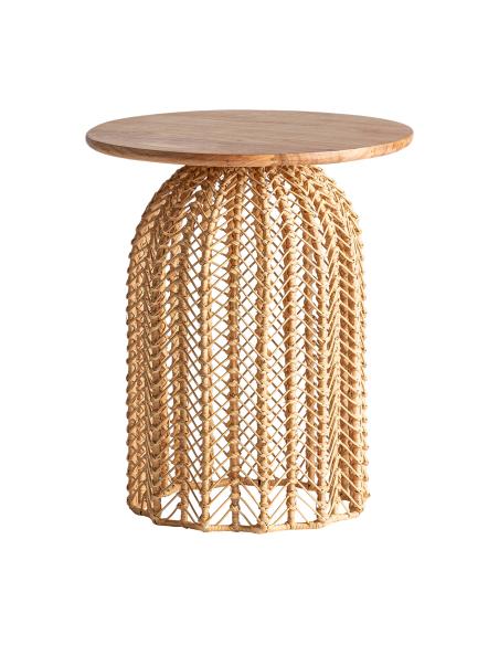 MESA AUXILIAR PLISSÉ RATTAN