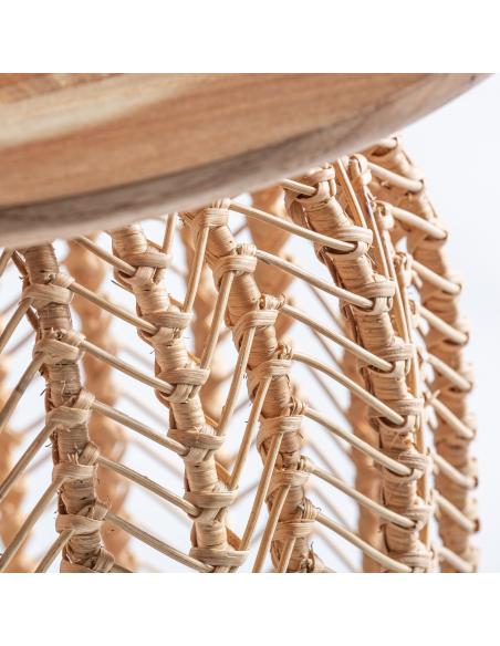 MESA AUXILIAR PLISSÉ RATTAN