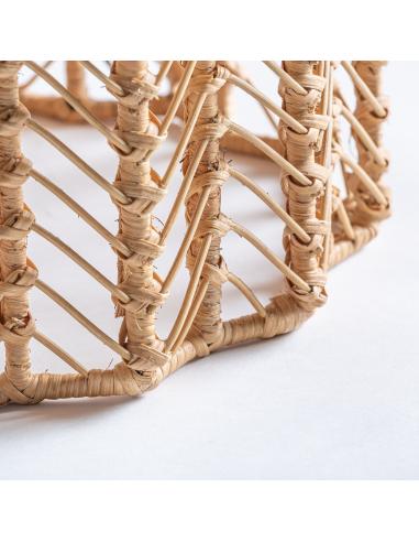 MESA AUXILIAR PLISSÉ RATTAN