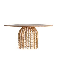 MESA COMEDOR PLISSÉ RATTAN