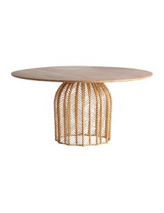 MESA COMEDOR PLISSÉ RATTAN 2