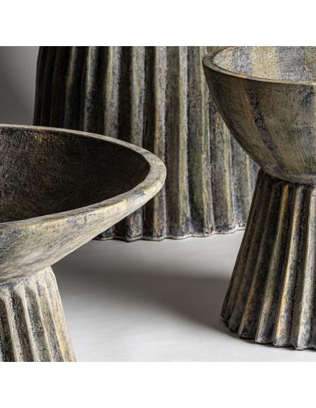 ÁNFORA PLISSÉ STONE