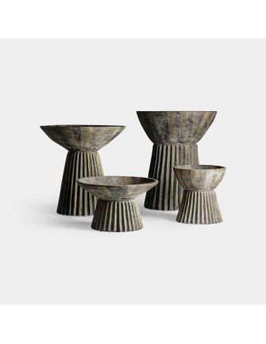 ÁNFORA PLISSÉ STONE