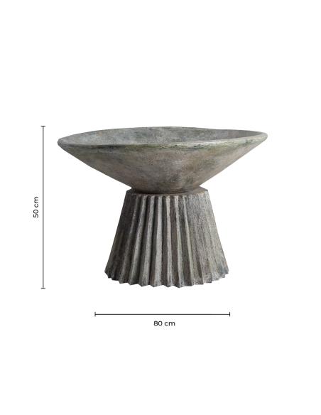 ÁNFORA PLISSÉ STONE