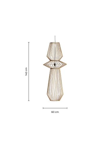 LÁMPARA DE TECHO PLISSÉ RATTAN