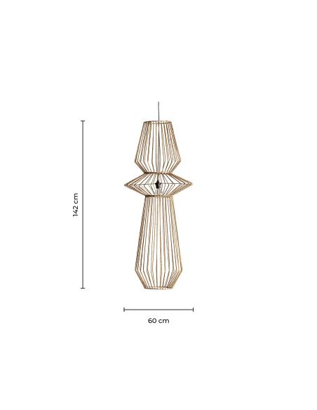 LÁMPARA DE TECHO PLISSÉ RATTAN