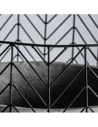 ÁNFORA J/2 PLISSÉ METAL