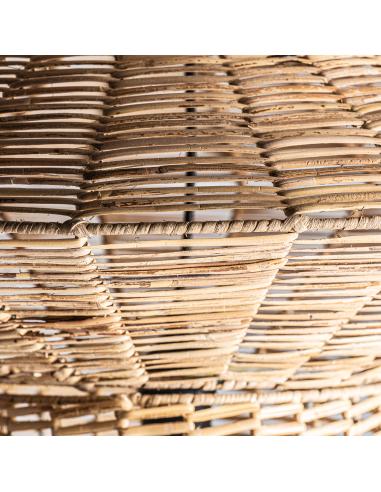 LÁMPARA DE TECHO PLISSÉ RATTAN