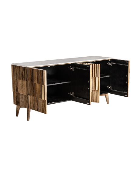 BUFFET PLISSÉ WOOD