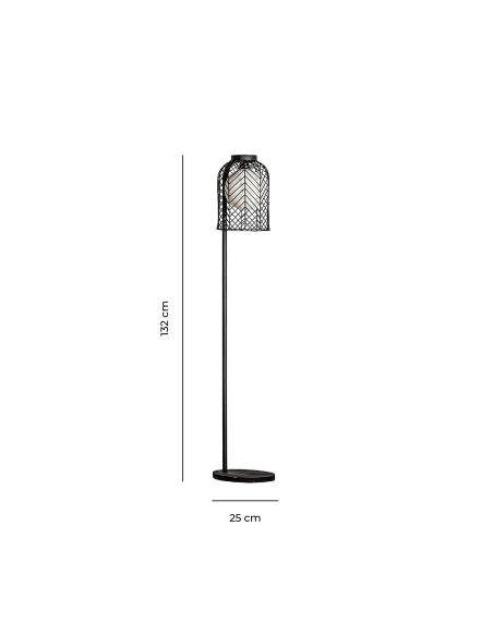 LÁMPARA DE PIE PLISSÉ METAL